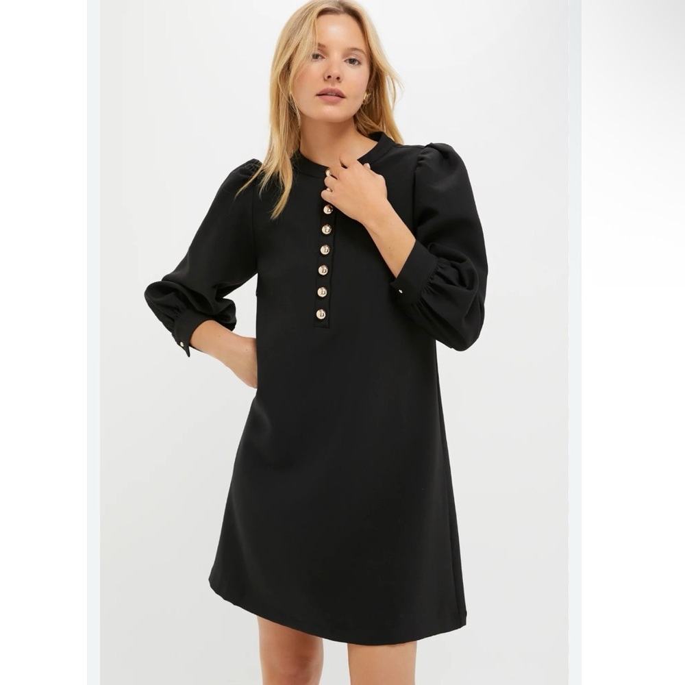 NWT Tuckernuck Pomander Place Samantha dress black with gold buttons